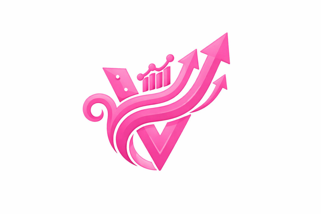 digital growth success logo in pink