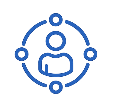 modern business icons on white background