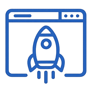 modern business icons on white background