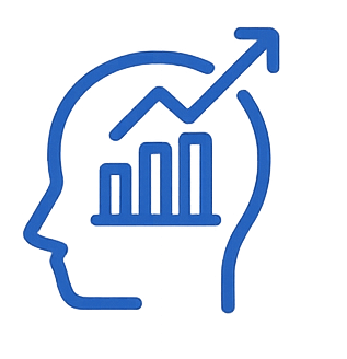 modern business icons on white background